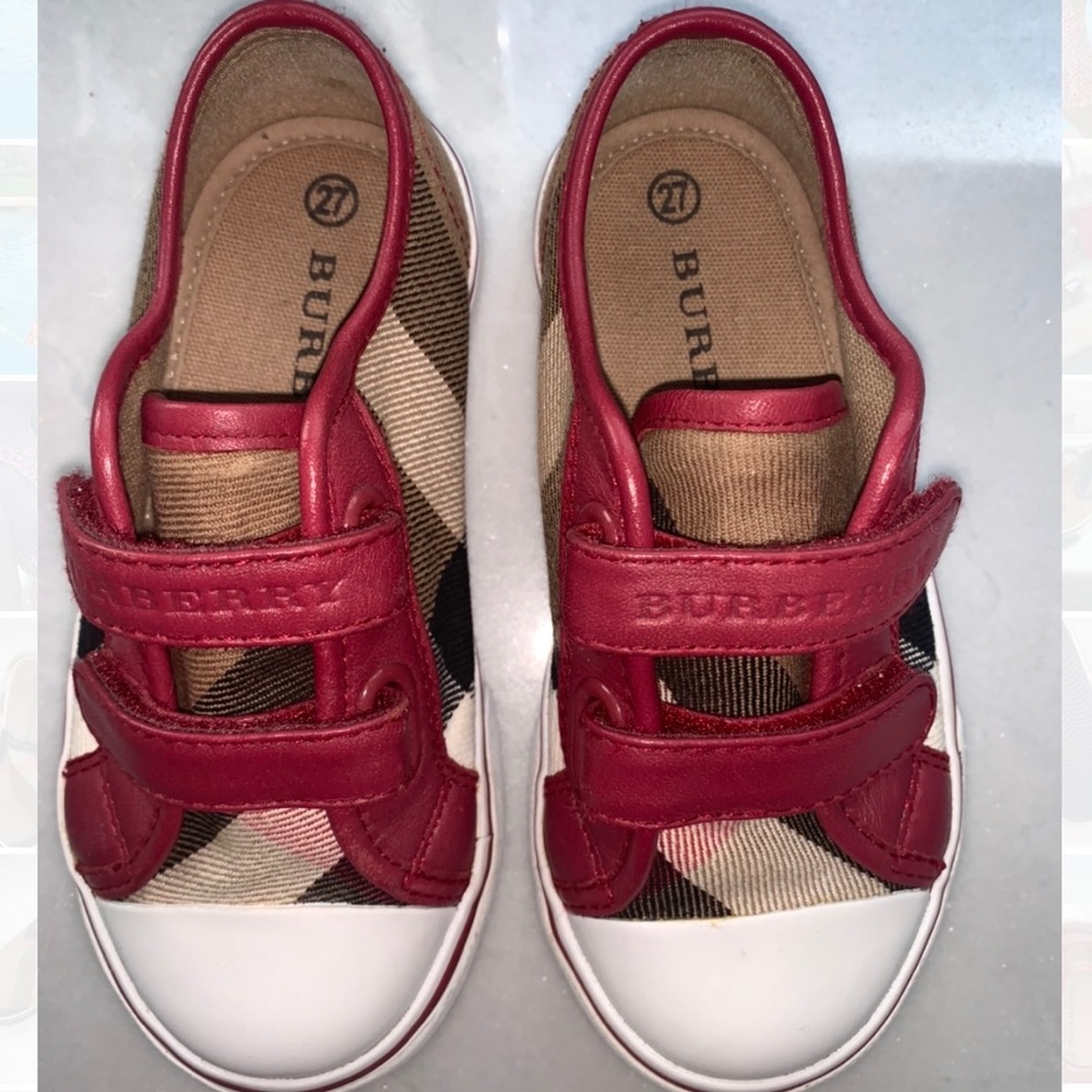 Burberry Red Mini Heacham Children Shoes